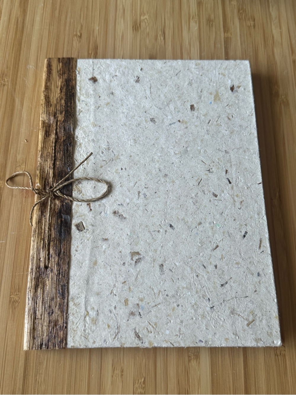 Planner with handmade paper